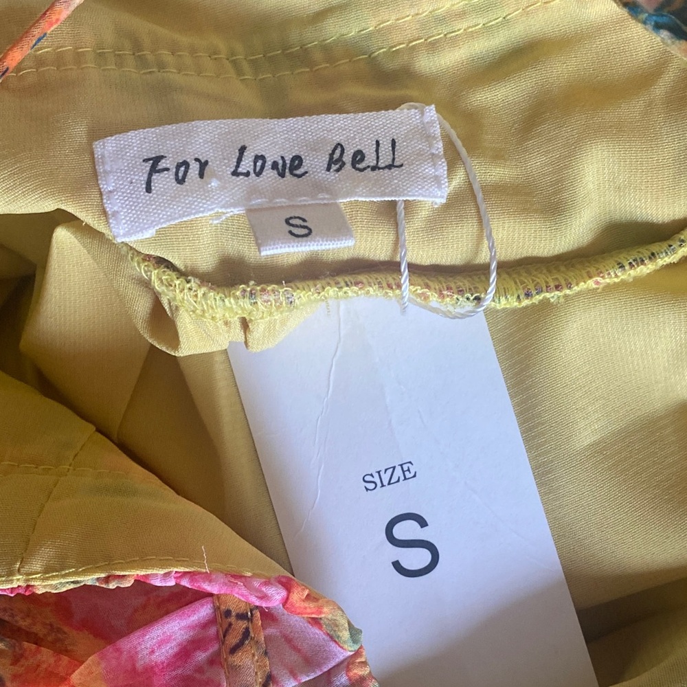 For Love Bell Yellow Floral Mini Dress - Picture 5 of 5